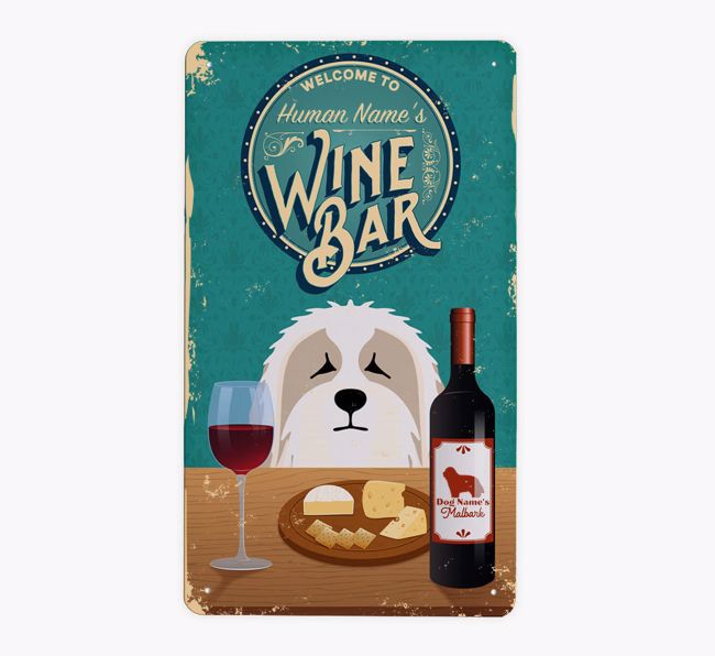 Wine Bar: Personalised {breedFullName} Metal Sign